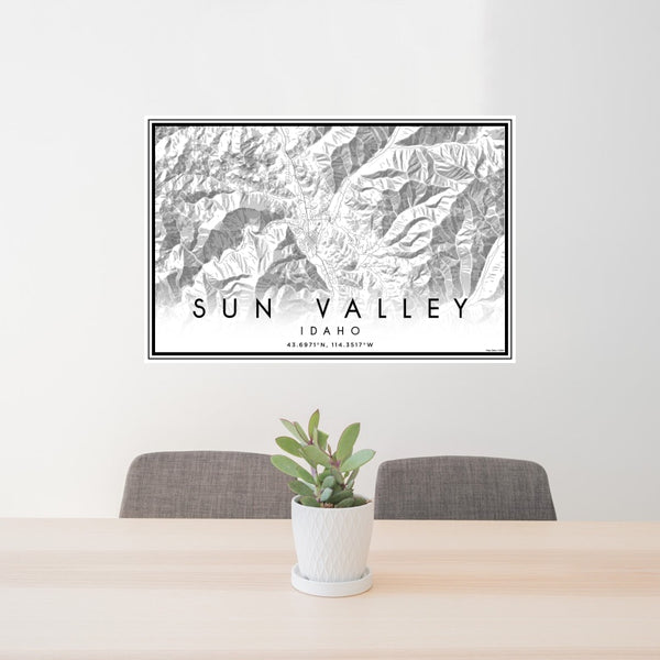 Sun Valley - Idaho Classic Map Print