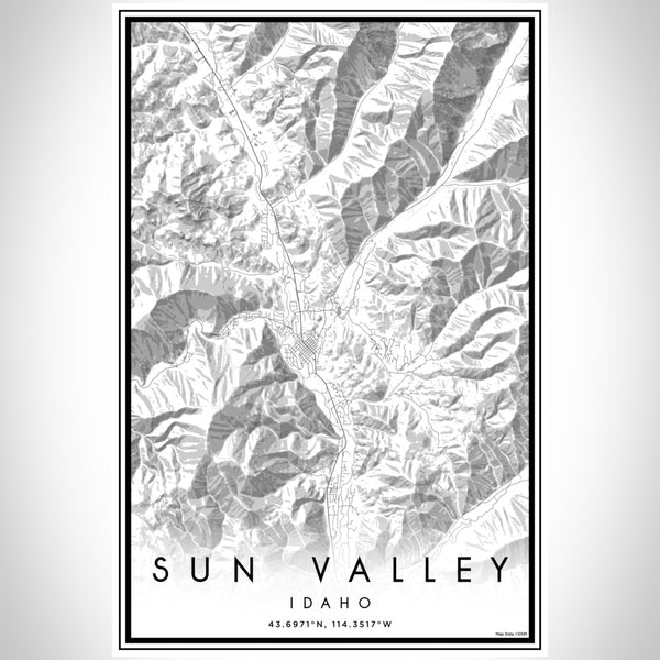 Sun Valley - Idaho Classic Map Print