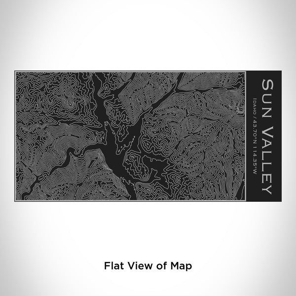 Rendered View of Sun Valley Idaho Map Engraving on 17oz Stainless Steel Insulated Cola Bottle in Black