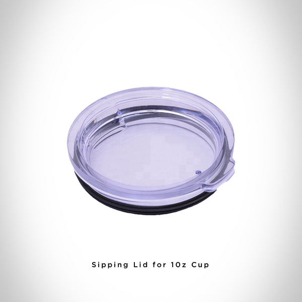 Closeup View of Sipping Lid for 10oz Stainless Steel Insulated Cup
