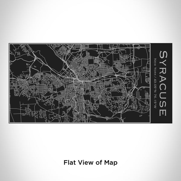 Syracuse - New York Map Insulated Bottle in Matte Black