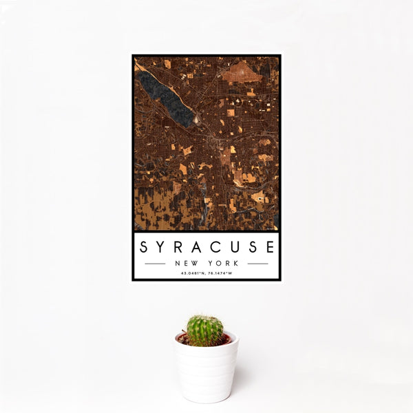 Syracuse - New York Map Print in Ember