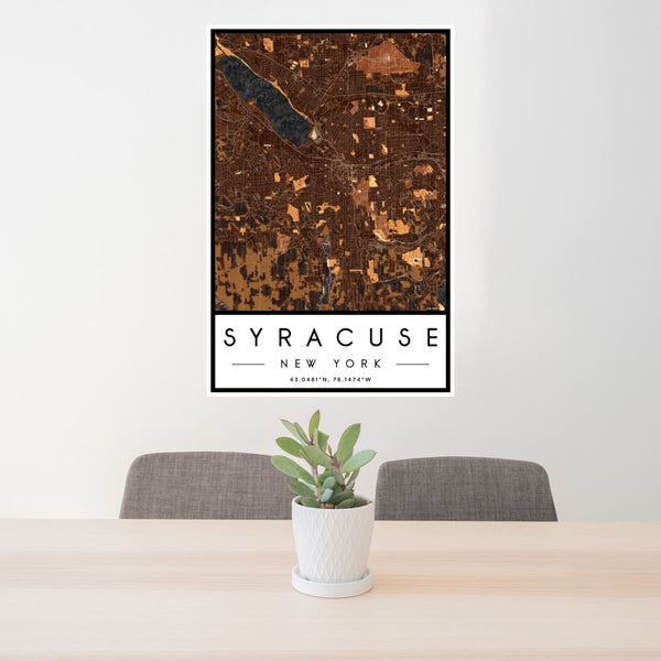 Syracuse - New York Map Print in Ember