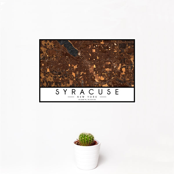 Syracuse - New York Map Print in Ember