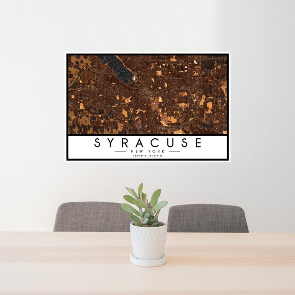 Syracuse - New York Map Print in Ember