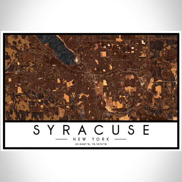 Syracuse - New York Map Print in Ember
