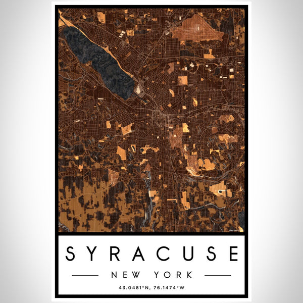 Syracuse - New York Map Print in Ember