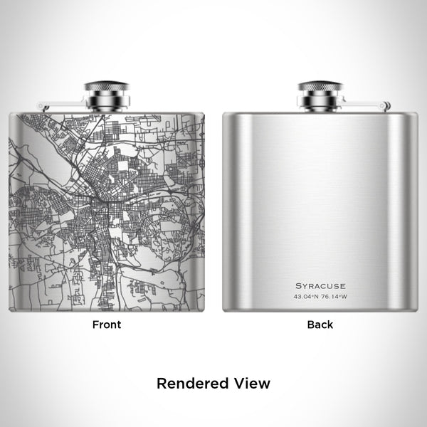 Syracuse - New York Map Hip Flask