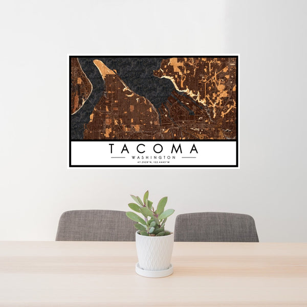 Tacoma - Washington Map Print in Ember