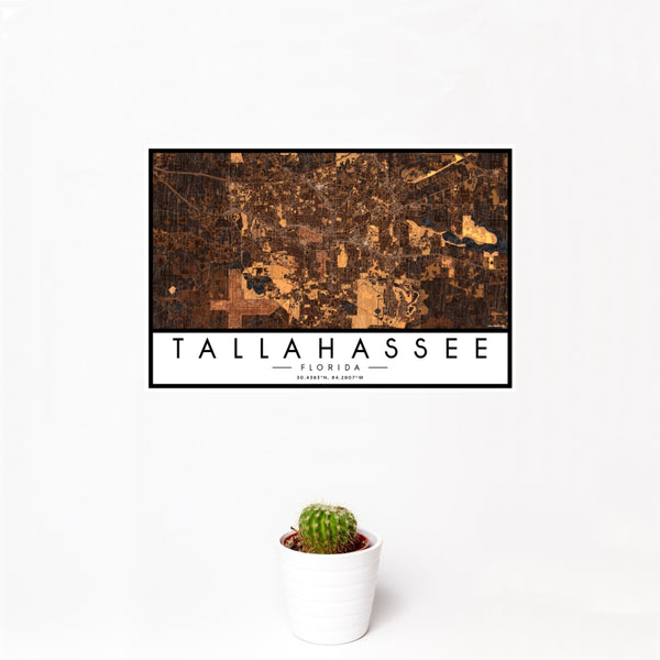 Tallahassee - Florida Map Print in Ember