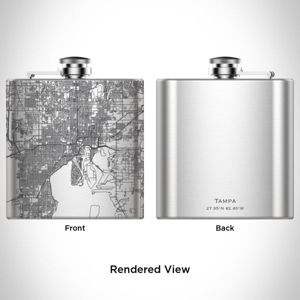 Tampa - Florida Map Hip Flask