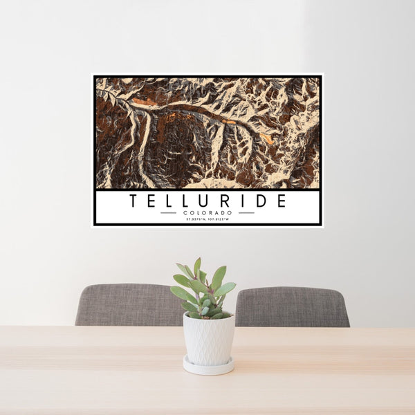 Telluride - Colorado Map Print in Ember