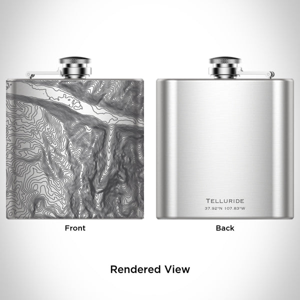 Rendered View of Telluride Colorado Map Engraving on undefined