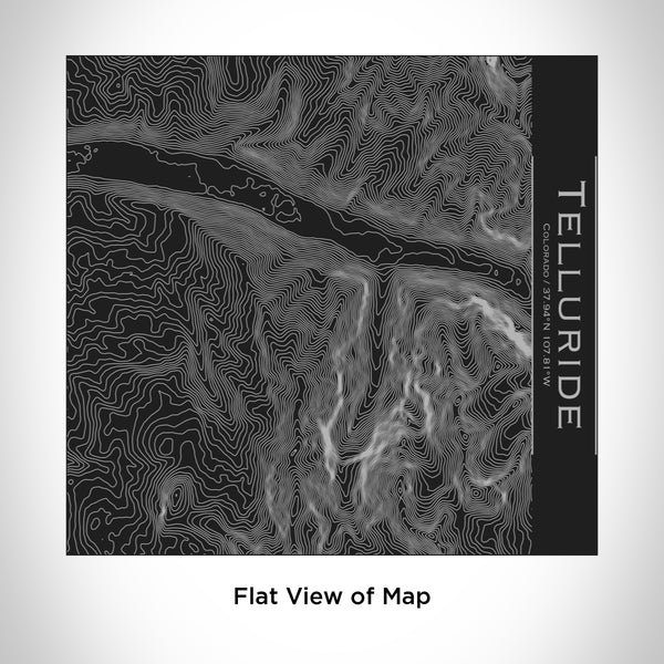 Rendered View of Telluride Colorado Map Engraving on 17oz Stainless Steel Insulated Tumbler in Black