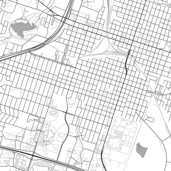 Temple - Texas Classic Map Print