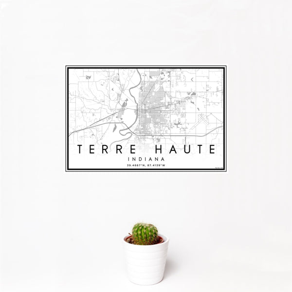 Terre Haute - Indiana Classic Map Print