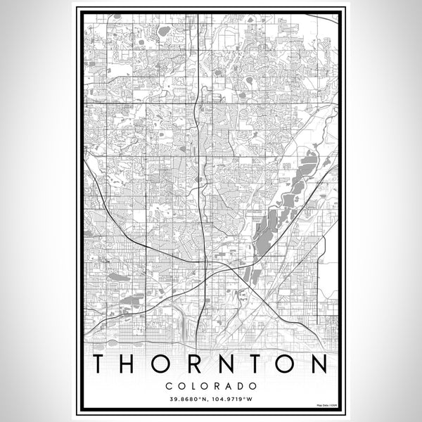 Thornton - Colorado Classic Map Print