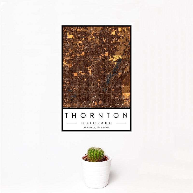 Thornton - Colorado Map Print in Ember