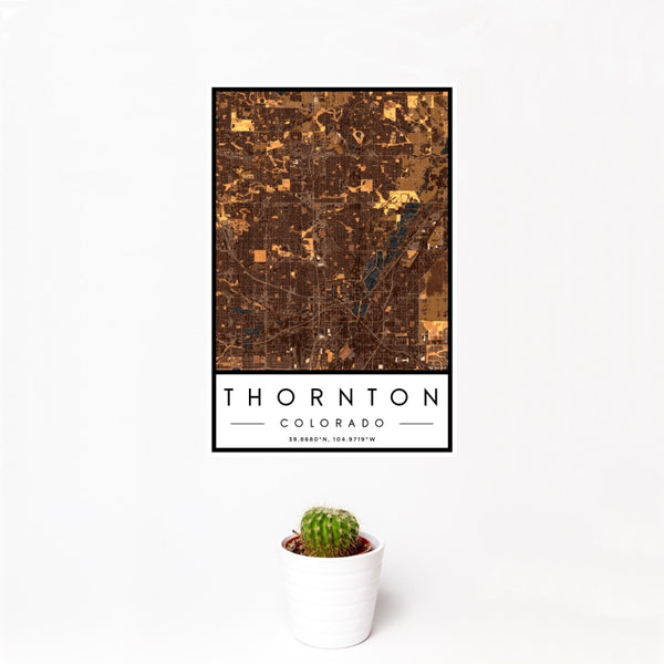 Thornton - Colorado Map Print in Ember