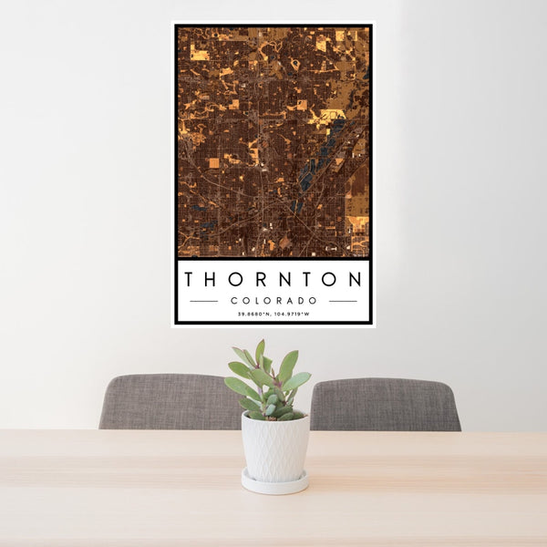 Thornton - Colorado Map Print in Ember