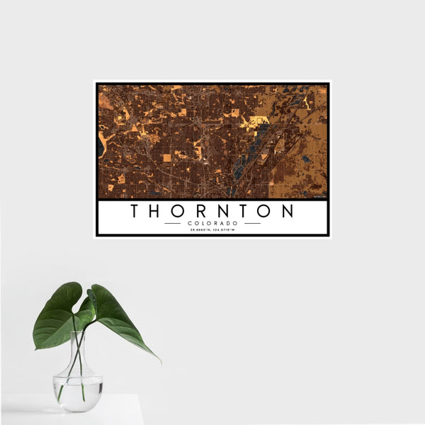 Thornton - Colorado Map Print in Ember