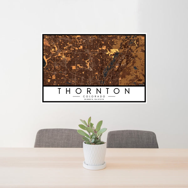 Thornton - Colorado Map Print in Ember