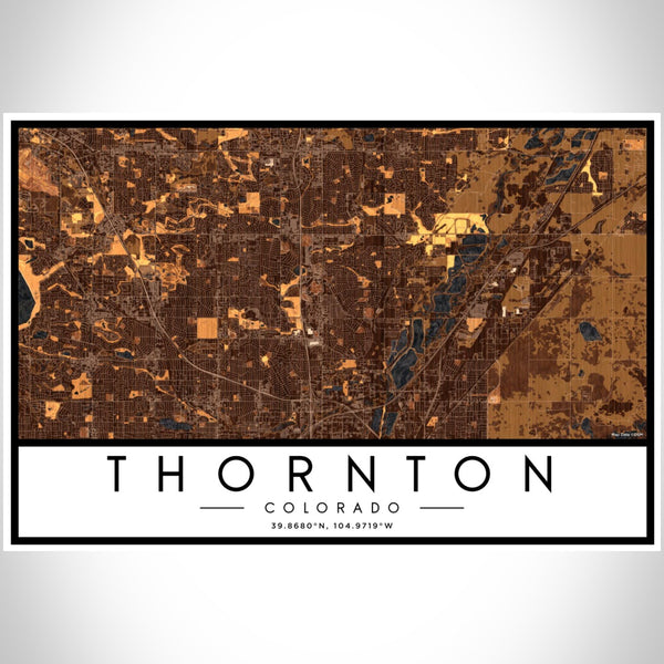 Thornton - Colorado Map Print in Ember