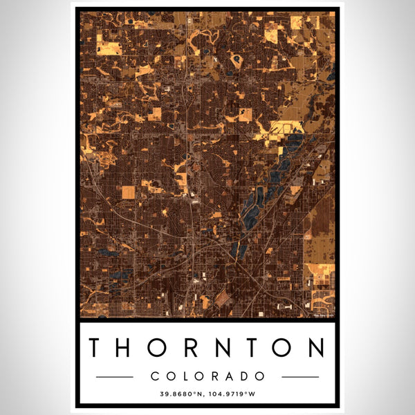 Thornton - Colorado Map Print in Ember
