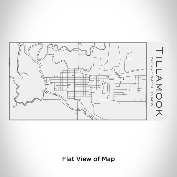 Rendered View of Tillamook Oregon Map Engraving on 17oz Stainless Steel Insulated Cola Bottle in White