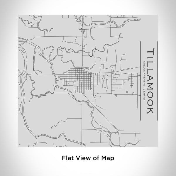 Rendered View of Tillamook Oregon Map Engraving on 17oz Stainless Steel Insulated Tumbler