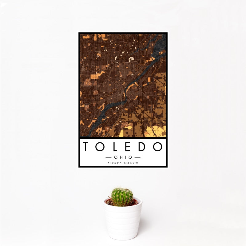 Toledo - Ohio Map Print in Ember