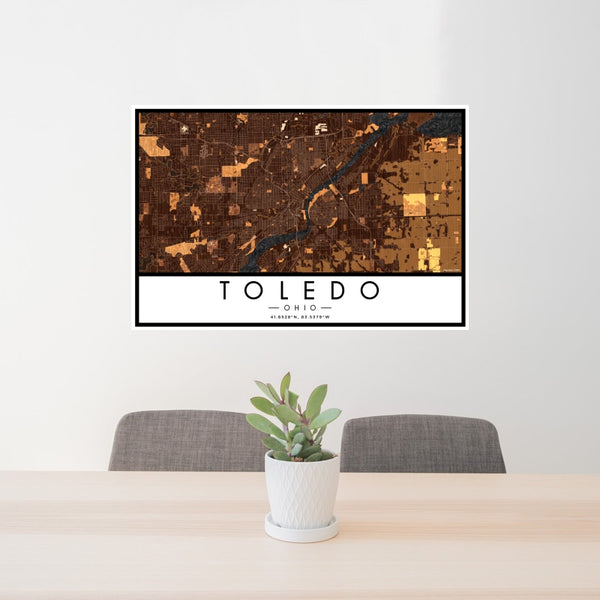 Toledo - Ohio Map Print in Ember