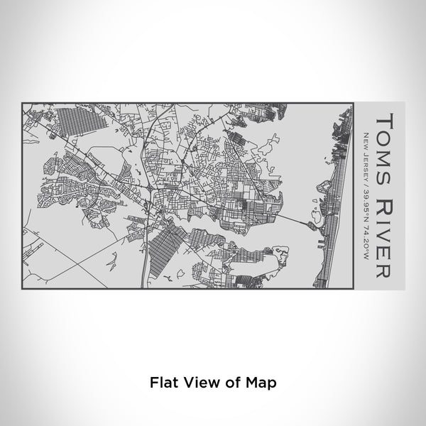 Rendered View of Toms River New Jersey Map Engraving on 17oz Stainless Steel Insulated Cola Bottle