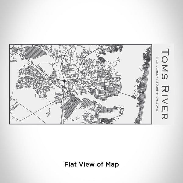 Rendered View of Toms River New Jersey Map Engraving on 17oz Stainless Steel Insulated Cola Bottle in White