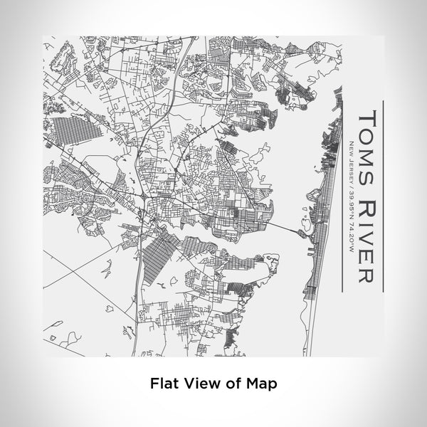 Rendered View of Toms River New Jersey Map Engraving on 17oz Stainless Steel Insulated Tumbler in White