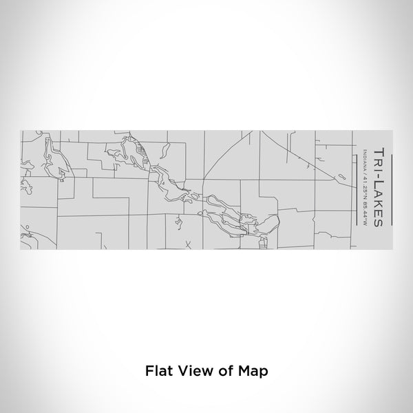 Rendered View of Tri-Lakes Indiana Map Engraving on 10oz Stainless Steel Insulated Cup with Sipping Lid
