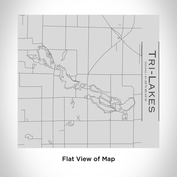 Rendered View of Tri-Lakes Indiana Map Engraving on 17oz Stainless Steel Insulated Tumbler