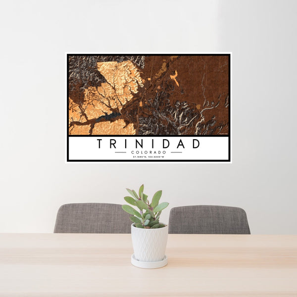 Trinidad - Colorado Map Print in Ember
