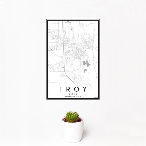 Troy - Ohio Classic Map Print