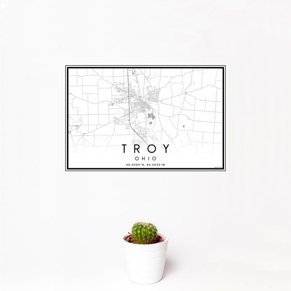 Troy - Ohio Classic Map Print