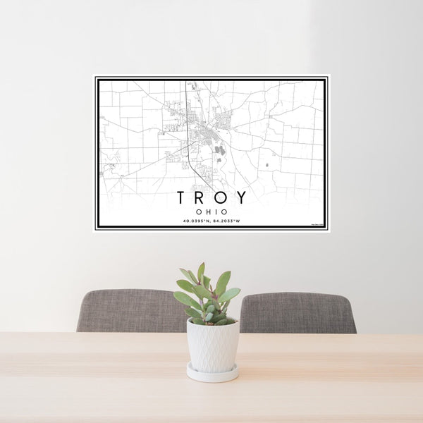 Troy - Ohio Classic Map Print