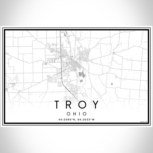Troy - Ohio Classic Map Print