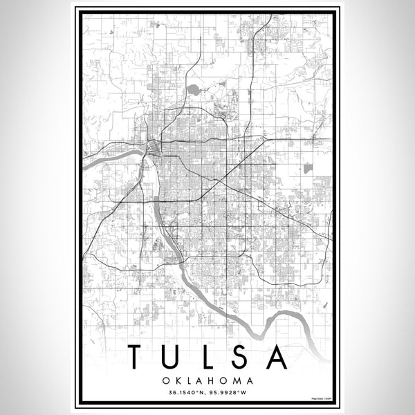 Tulsa - Oklahoma Classic Map Print