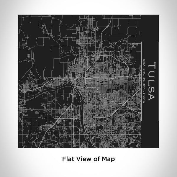 Tulsa - Oklahoma Map Tumbler in Matte Black