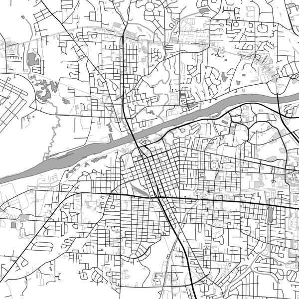 Tuscaloosa - Alabama Classic Map Print