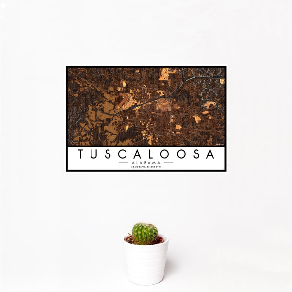 Tuscaloosa - Alabama Map Print in Ember
