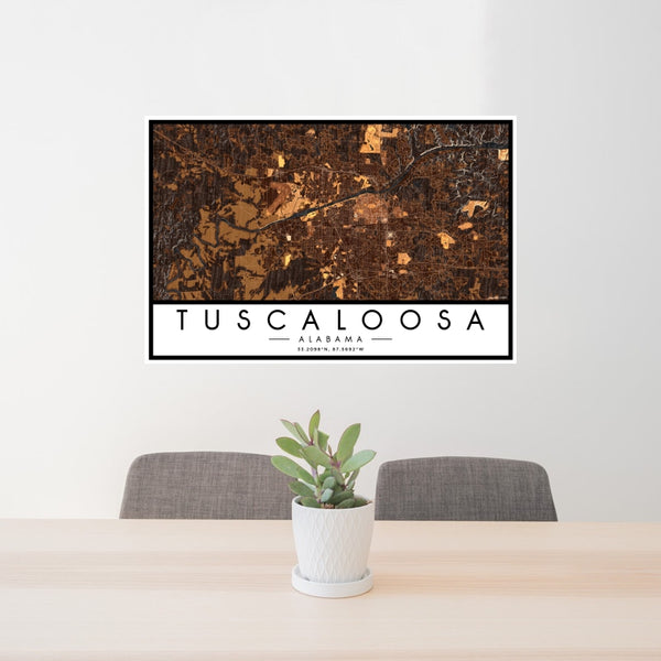 Tuscaloosa - Alabama Map Print in Ember