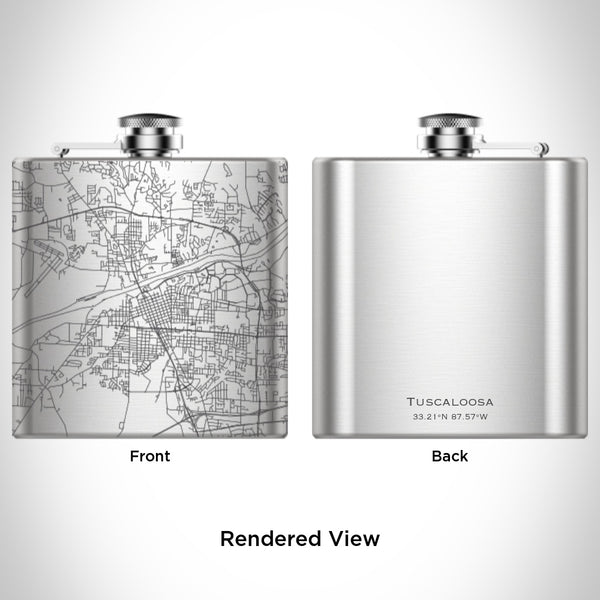 Tuscaloosa - Alabama Map Hip Flask