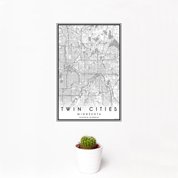 Twin Cities - Minnesota Classic Map Print