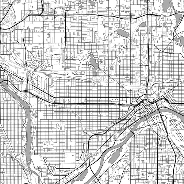 Twin Cities - Minnesota Classic Map Print